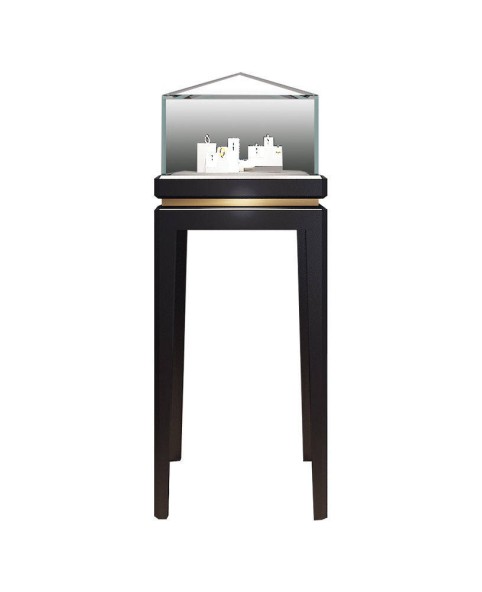 High End Glass Pedestal Display Case For Jewelry Store